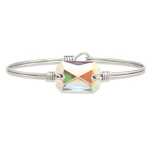 Load image into Gallery viewer, Luca+ Danni Dylan Bangle Bracelet In Aurora Borealis - Petite/Silver Tone
