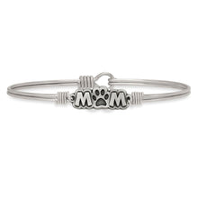 Load image into Gallery viewer, Luca+ Danni Fur Mom Bangle Bracelet - Petite/Silver Tone
