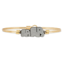 Load image into Gallery viewer, Luca+ Danni Mama Elephant Bangle Bracelet - Petite/Brass Tone
