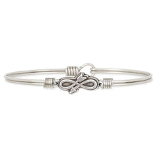 Load image into Gallery viewer, Luca+ Danni Embrace the Journey Bangle Bracelet - Petite/Silver Tone
