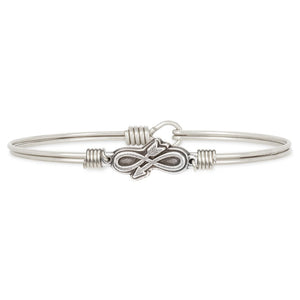 Luca+ Danni Embrace the Journey Bangle Bracelet - Petite/Silver Tone