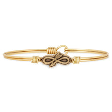 Load image into Gallery viewer, Luca+ Danni Embrace the Journey Bangle Bracelet - Petite/Brass Tone
