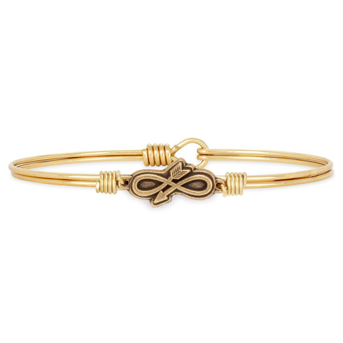 Luca+ Danni Embrace the Journey Bangle Bracelet - Petite/Brass Tone