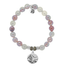 Load image into Gallery viewer, Sunstone Stone Bracelet with Cactus Sterling Silver Charm
