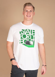 Men's Crew Neck Classic - Tee Time - White