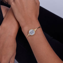 Load image into Gallery viewer, Luca+ Danni 11:11 Make A Wish Bangle Bracelet - Petite/Silver Tone
