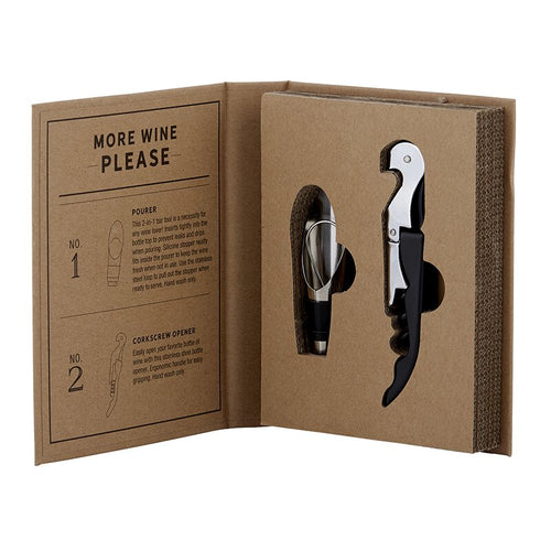 Wine Stopper Book Box - More Wine Please