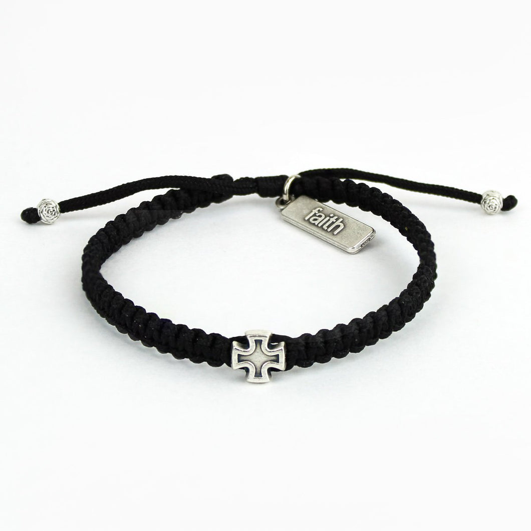 Family Virtues Wonderfully Made Purpose Bracelet - Silver Cross