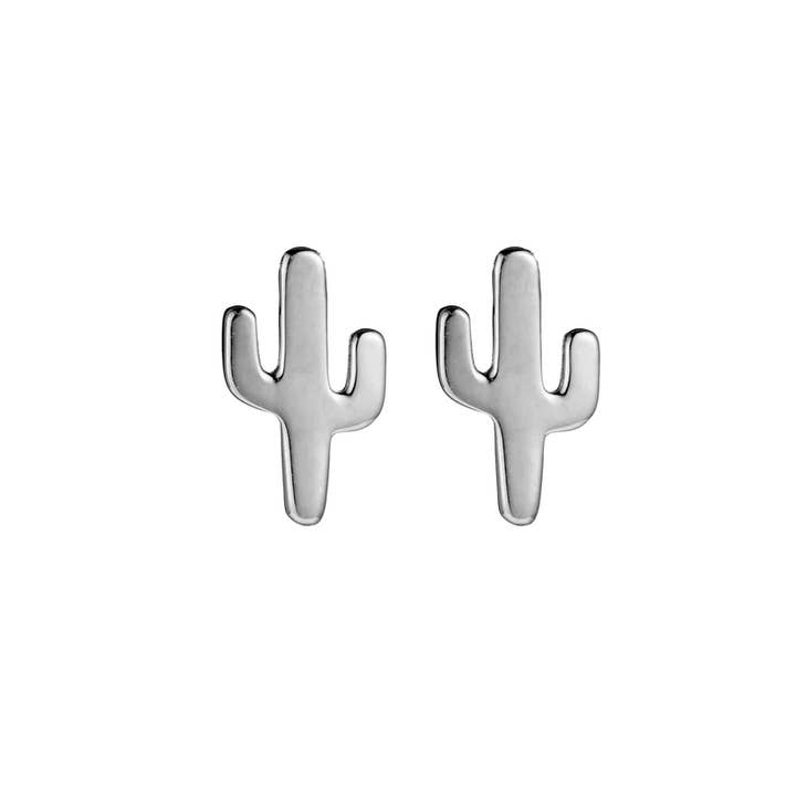 Cactus Stud Earrings - 925 Sterling Silver