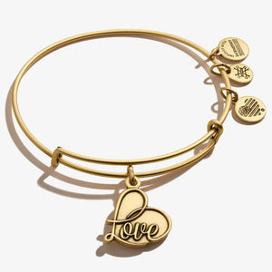 Alex and Ani Love Charm Bangle
