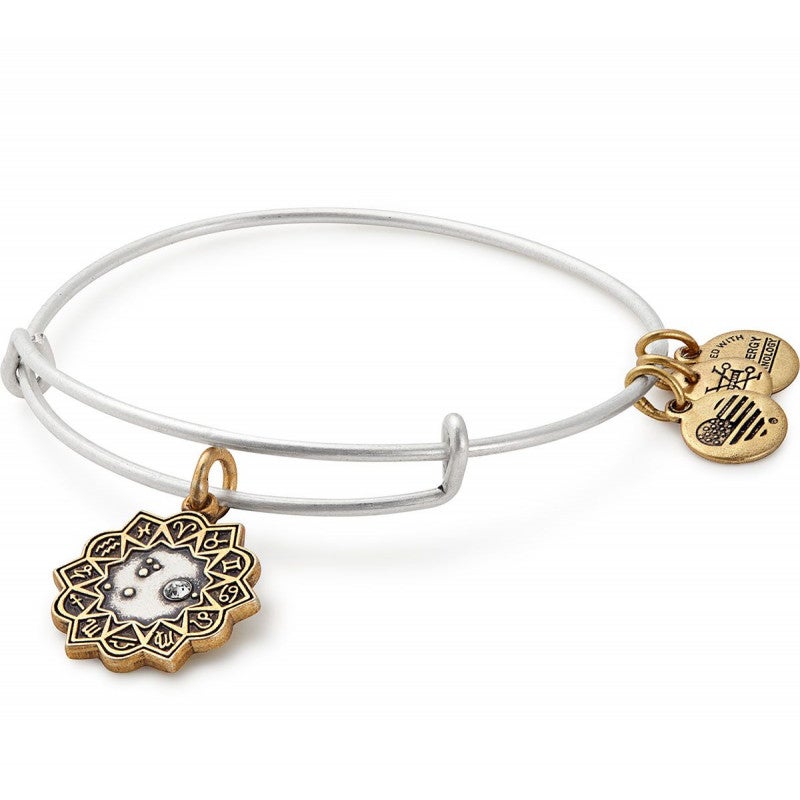 Alex and Ani Aries Two Tone Charm Bangle