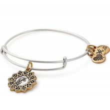Load image into Gallery viewer, Alex and Ani Aquarius Two Tone Charm Bangle
