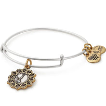 Load image into Gallery viewer, Alex and Ani Pisces Two Tone Charm Bangle
