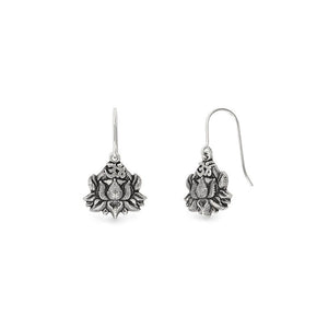 Alex and Ani Lotus Peace Petals Hook Earrings