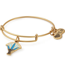 Load image into Gallery viewer, Alex and Ani Blue Lotus Charm Bangle
