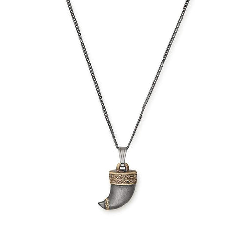 Tiger's Claw Adjustable Necklace Midnight Silver