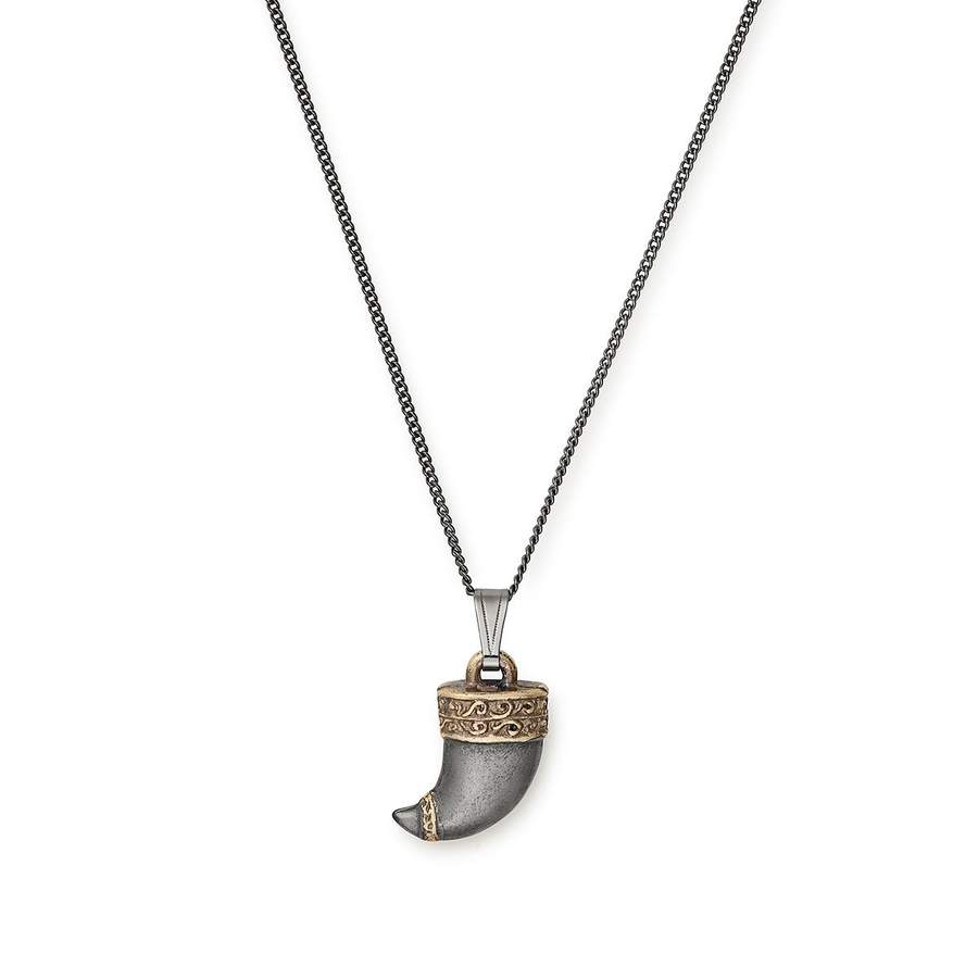 Tiger's Claw Adjustable Necklace Midnight Silver