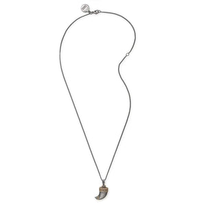 Tiger's Claw Adjustable Necklace Midnight Silver
