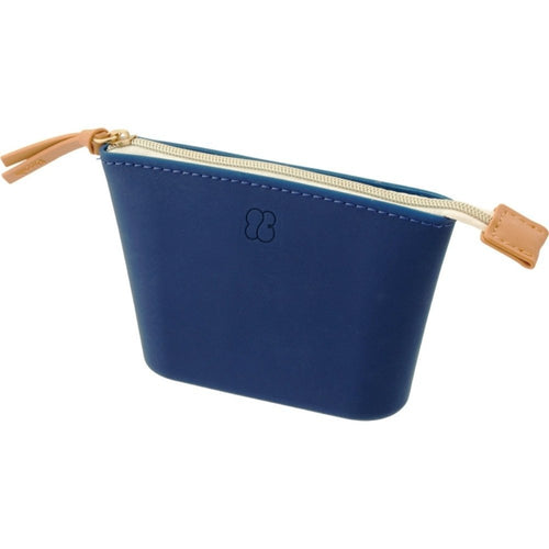 Lihit Lab Bloomin Soft Silicone Zippered Pouch Small - Navy