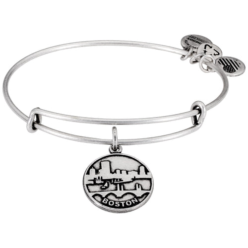 Alex and Ani Saint Boston II Charm Bangle Silver