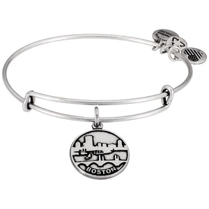 Alex and Ani Saint Boston II Charm Bangle Silver