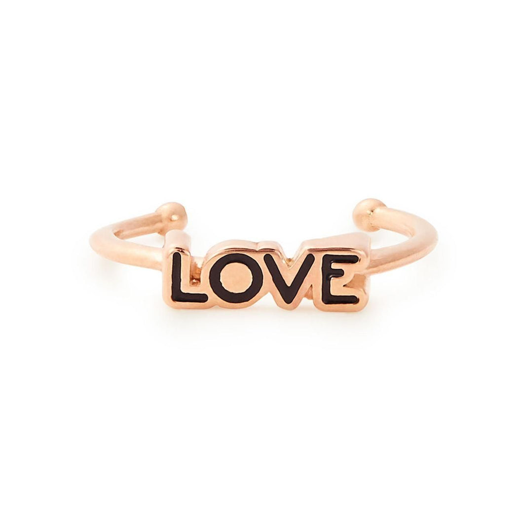 Love Adjustable Ring - 14kt Rose Gold Plated