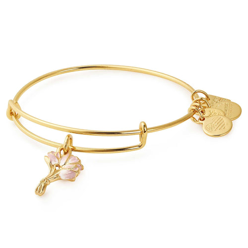 Alex and Ani Pink Tulips Charm Bangle