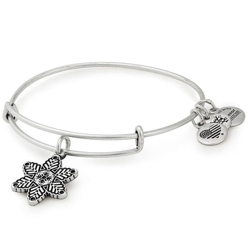 Alex and Ani Star Flower Charm Bangle