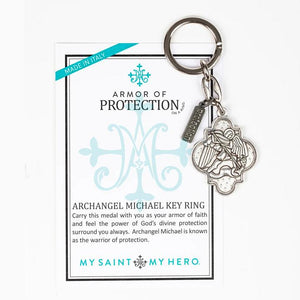 Archangel Michael Armor of Protection Key Ring