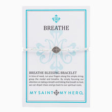 Load image into Gallery viewer, My Saint My Hero Breathe Blessing Bracelet Metallic Silver with Silver medal
