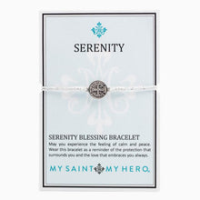 Load image into Gallery viewer, My Saint My Hero Serenity Blessing Bracelet Metallic Silver with Silver medal
