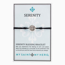 Load image into Gallery viewer, My Saint My Hero Serenity Blessing Bracelet Black with Silver medal

