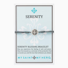 Load image into Gallery viewer, My Saint My Hero Serenity Blessing Bracelet Slate with Silver medal

