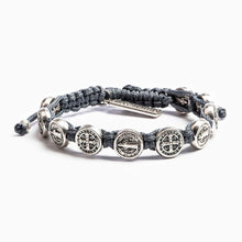 Load image into Gallery viewer, Benedictine Blessing Bracelet - Silver Medals
