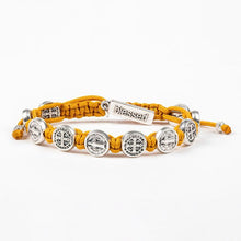 Load image into Gallery viewer, Benedictine Blessing Bracelet - Silver Medals
