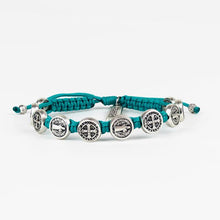 Load image into Gallery viewer, Benedictine Blessing Bracelet - Silver Medals
