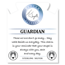 Load image into Gallery viewer, Blue Calcite Stone Bracelet with Guardian Sterling Silver Charm
