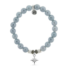 Load image into Gallery viewer, Blue Quartzite Stone Bracelet with It&#39;s Your Year Sterling Silver Charm
