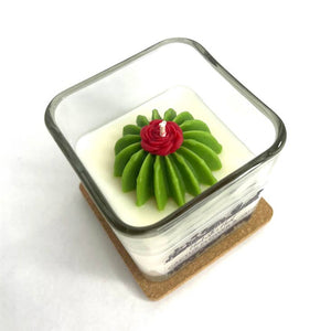 Cactus Flower & Jade Soy Wax Candle - Barrel 10oz