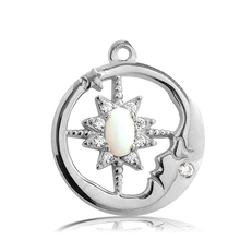 Load image into Gallery viewer, Caribbean Quartzite Stone Bracelet with Moonlight Sterling Silver Charm
