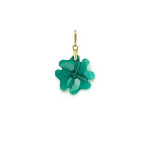 Emerald Four Leaf Clover Pendant Charm 14kt Gold Plated Giftology Scottsdale