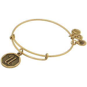 Alex and Ani Initial U Bangle Gold