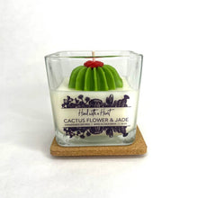 Load image into Gallery viewer, Cactus Flower &amp; Jade Soy Wax Candle - Barrel 10oz

