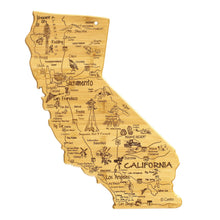 Load image into Gallery viewer, California Etched Bamboo Cutting and Serving Board

