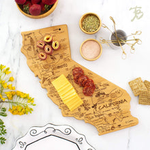 Load image into Gallery viewer, California Etched Bamboo Cutting and Serving Board
