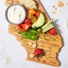 Load image into Gallery viewer, California Etched Bamboo Cutting and Serving Board
