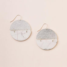 Load image into Gallery viewer, Stone Full Moon Earring - Howlite/Silver
