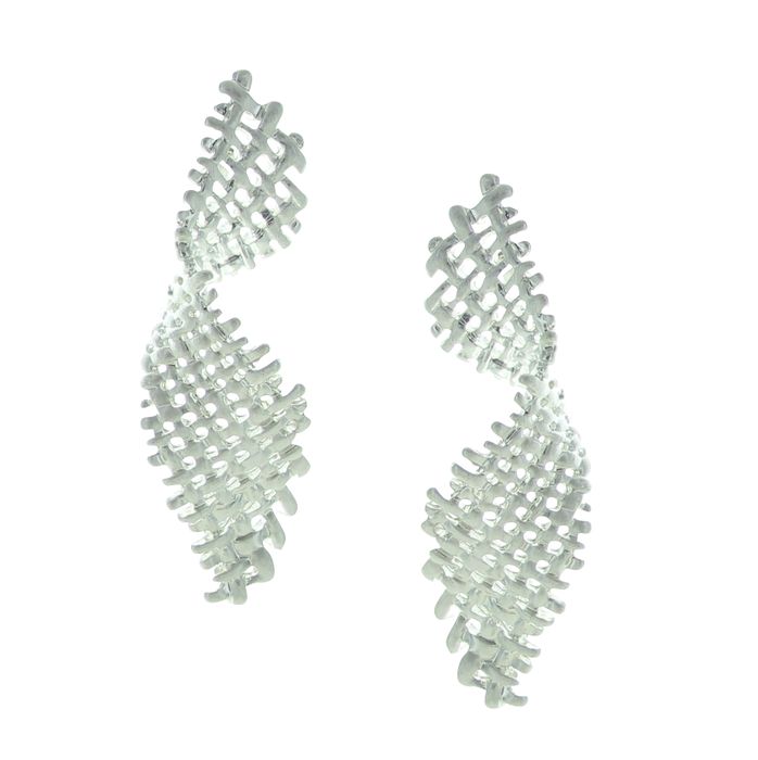 Curvy Mesh Post Earrings