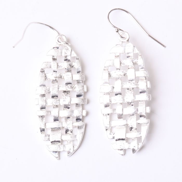Woven Oval Earrings