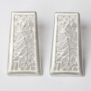 Trapezoid Webbed Post Earrings